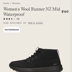 Allbirds Women's Black Wool Waterproof Boots